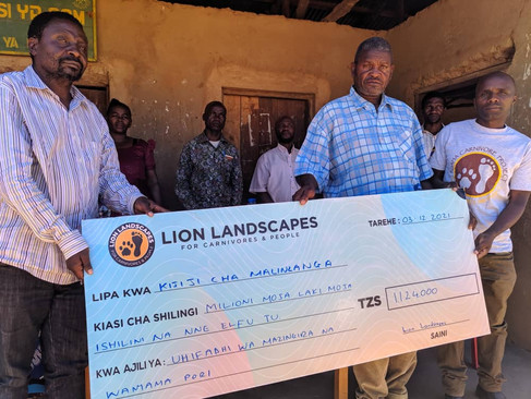 presentation of cheque for amount of benefits