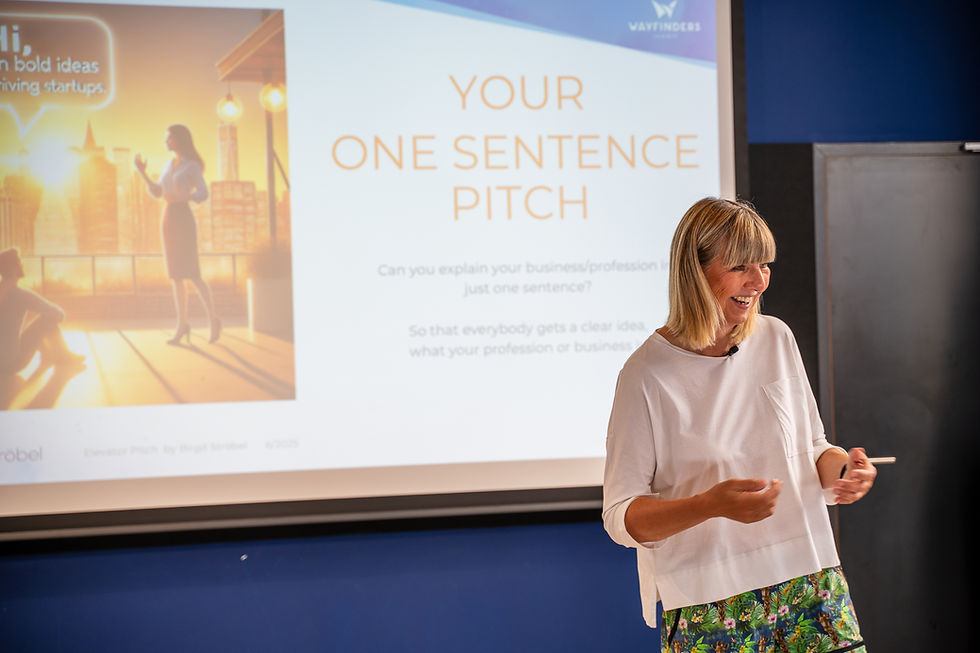 Birgit Ströbel speaking at the Wayfinders Summit 2025.