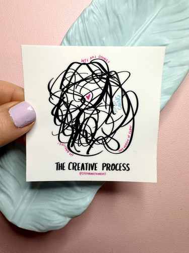 Sticker- Creative Process | Stephanie Chinn ART
