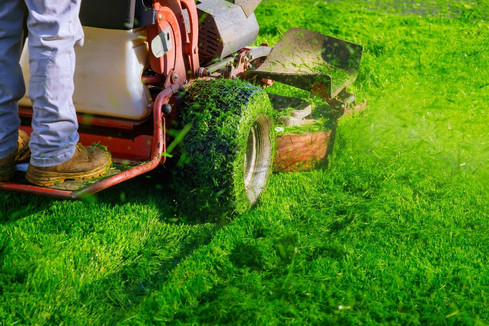 Stand Behind Zero Turn Mower on Commercial Lawn Care