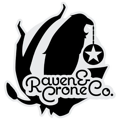 Raven & Crone Co. logo and storefront, representing a welcoming metaphysical shop for spiritual seekers