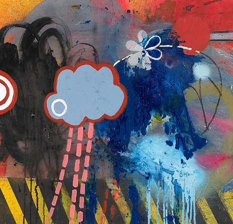 FLEETING CLOUD. Aerosol, acrylic, and charcoal on canvas. 60X60cm. 2011..jpg