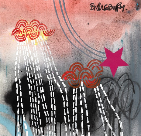 MORNING RAIN. Aerosol, acrylic, coffee, two sugars and charcoal on canvas. 50X50cm. 2011..