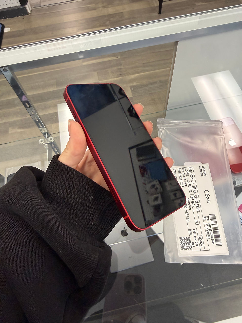 Thumbnail: Red iPhone 13 Fully Unlocked 128GB 