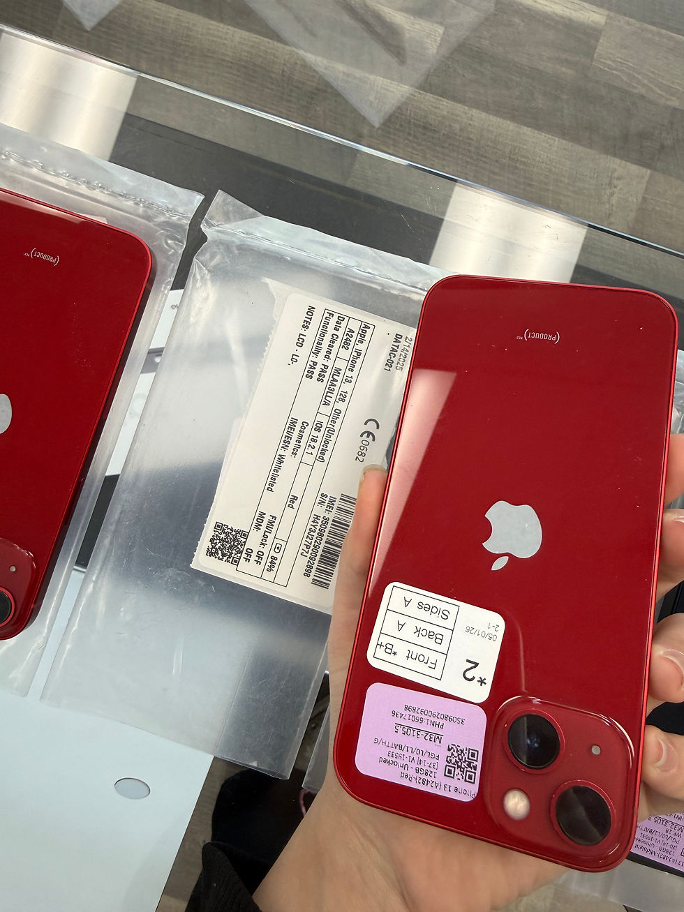 Thumbnail: Red iPhone 13 Fully Unlocked 128GB 