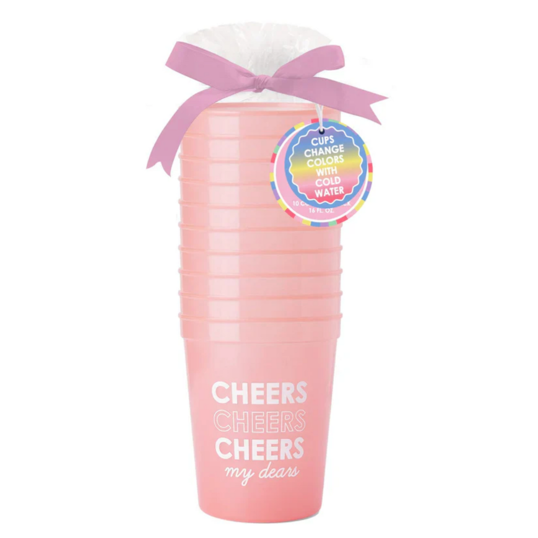 CHEERS MY DEARS!  Color Changing Reuseable Cup Set