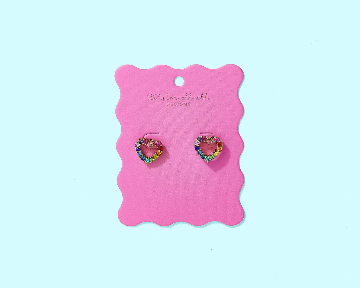 Mae Heart Studs | Colorful Jeweled Earrings
