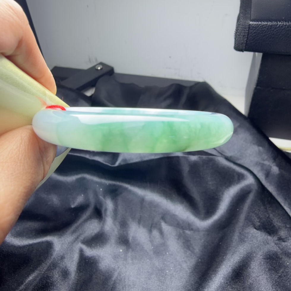 縮圖：50圈糯冰種晴水湖綠翡翠手鐲(BR8233)