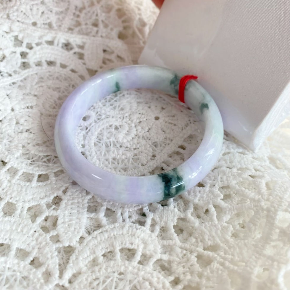 Thumbnail: 54 Circles Pink and Purple Spring Jade Bracelet (BR41198)