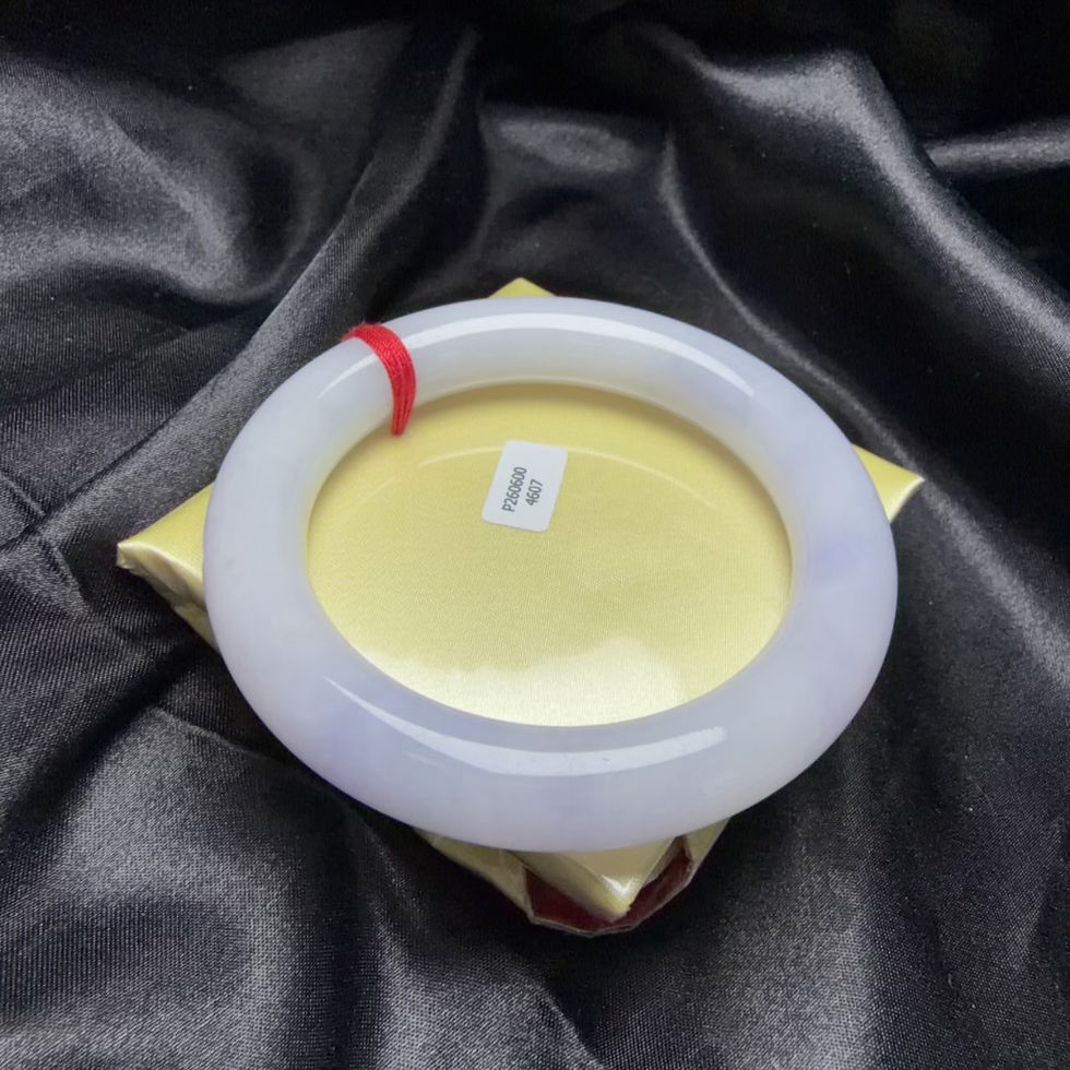 縮圖：57圈老坑糯化粉紫翡翠圓條手鐲(BR4607)