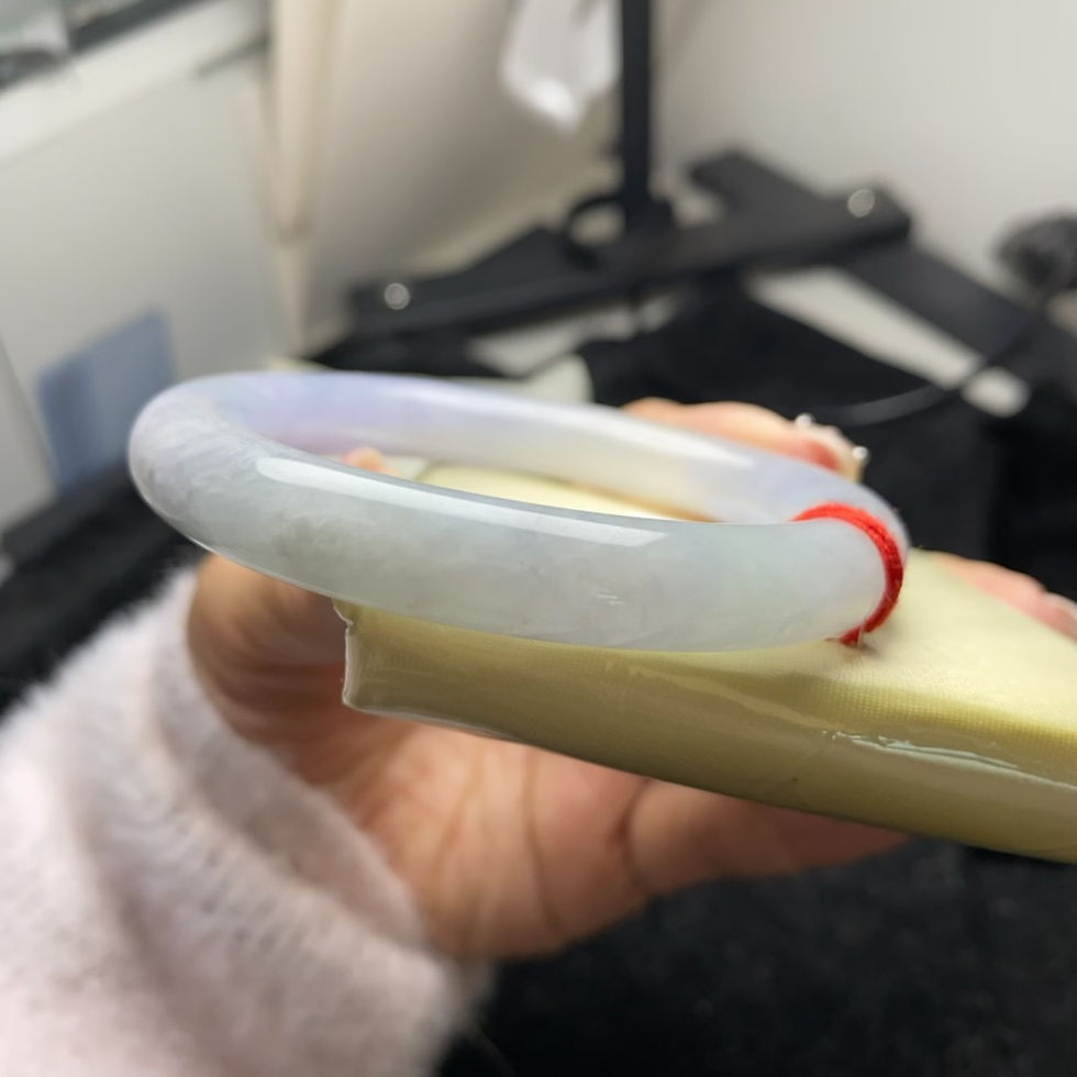 縮圖：54圈糯冰滿色莫迪蘭藍紫翡翠圓條手鐲(BR3425)-基本完美