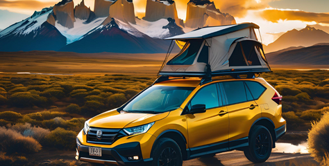 campervan parked in patagonia chile