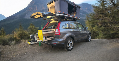 campervan parked in patagonia chile