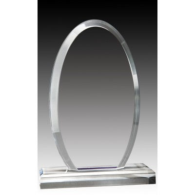 Clear Oval Acrylic Top & Base, 7.75"