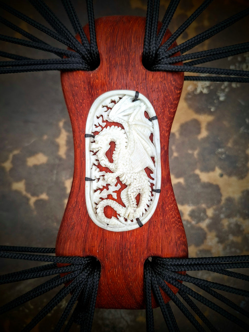 Thumbnail: Horse Drum with Dragon Carving