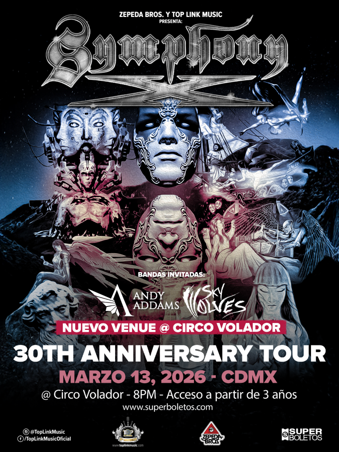 La celebración de  Symphony X en la CDMX cambia de sede al Circo Volador