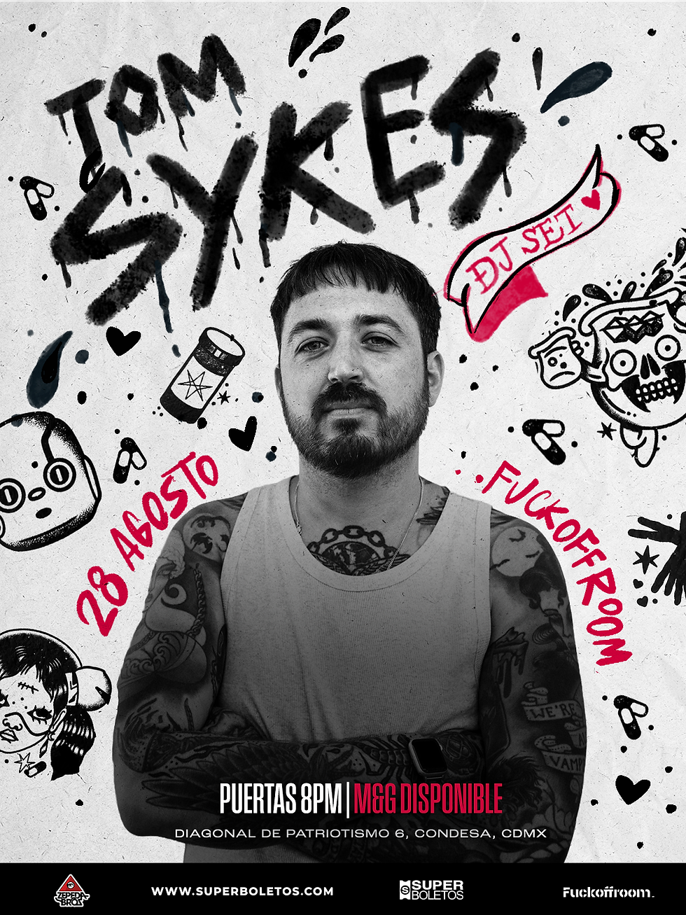  Tom Sykes: tatuajes y música se fusionan en su visita a la CDMX