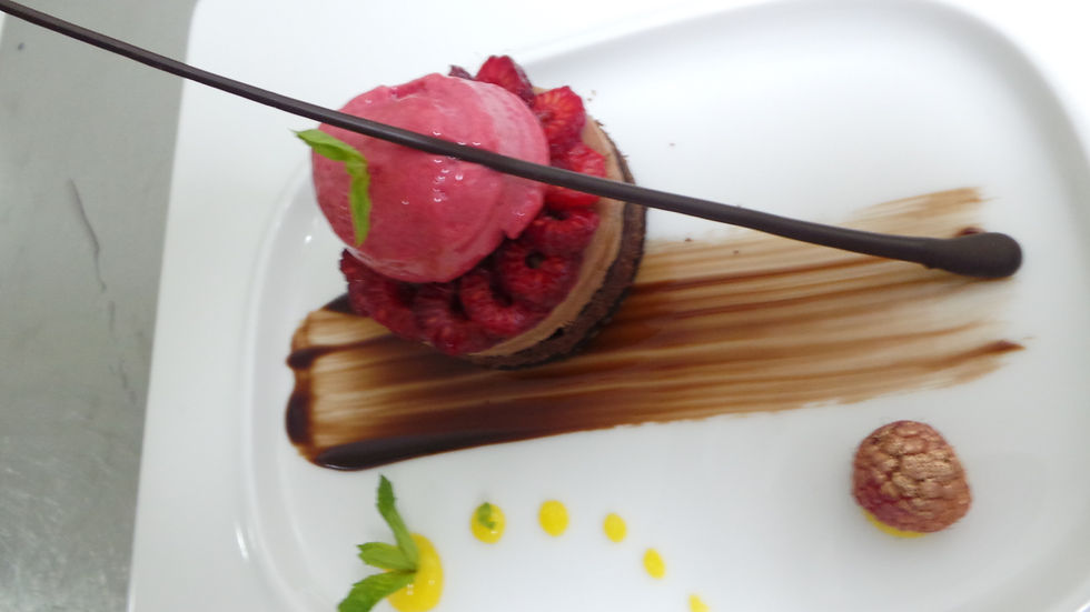 Dark Chocolate Sponge with Berries