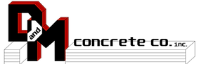D and M Concrete red logo