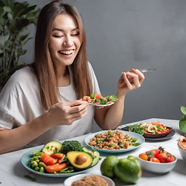 foreign women eating healthy keto diet food.jpg