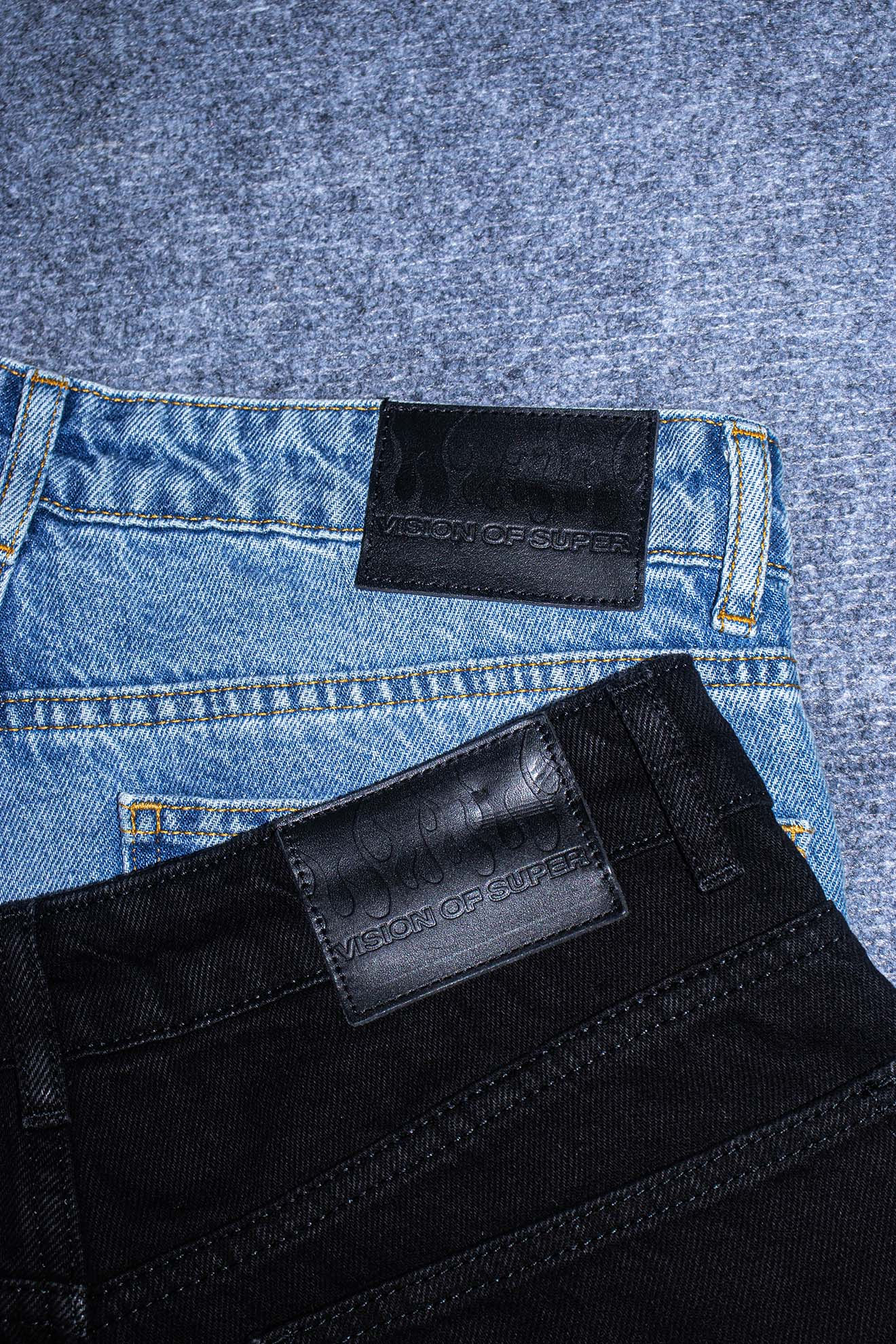 DENIM JEANS WITH FLAMES