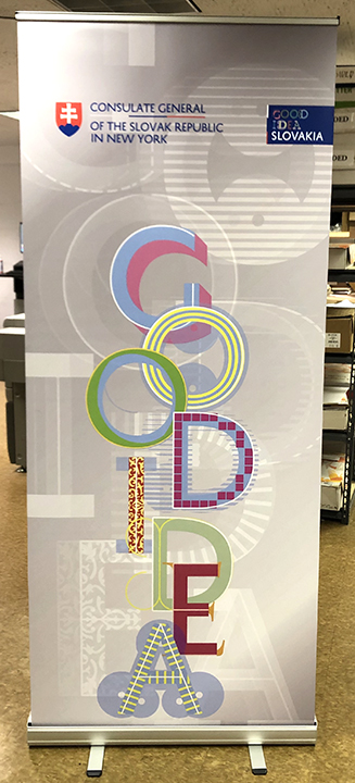 Rollup virtual meeting backdrop bannerstand