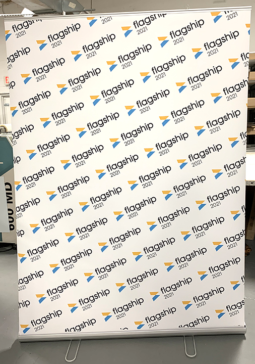 Rollup virtual meeting backdrop bannerstand