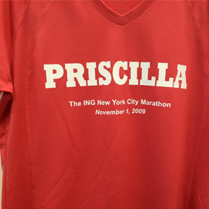 NYC marathon personalized tech shirt