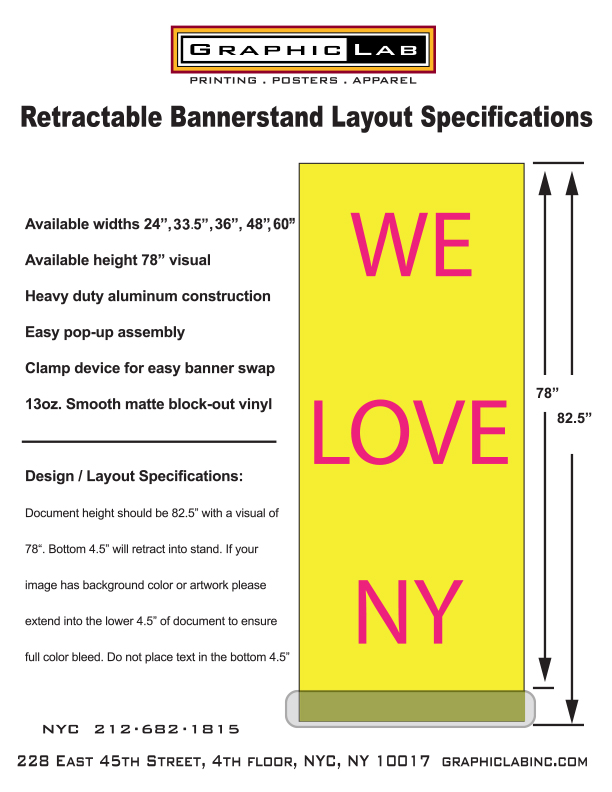 Setup Instructions for roll up banner stand printing in NYC