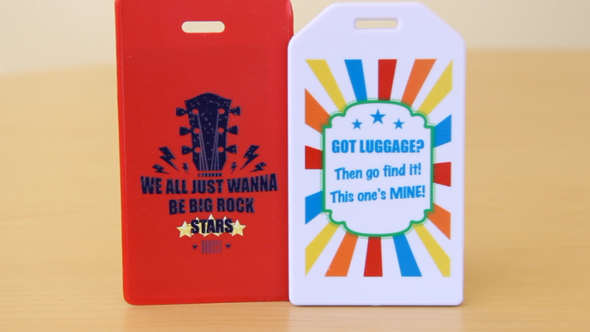 plastic luggage tags personalized