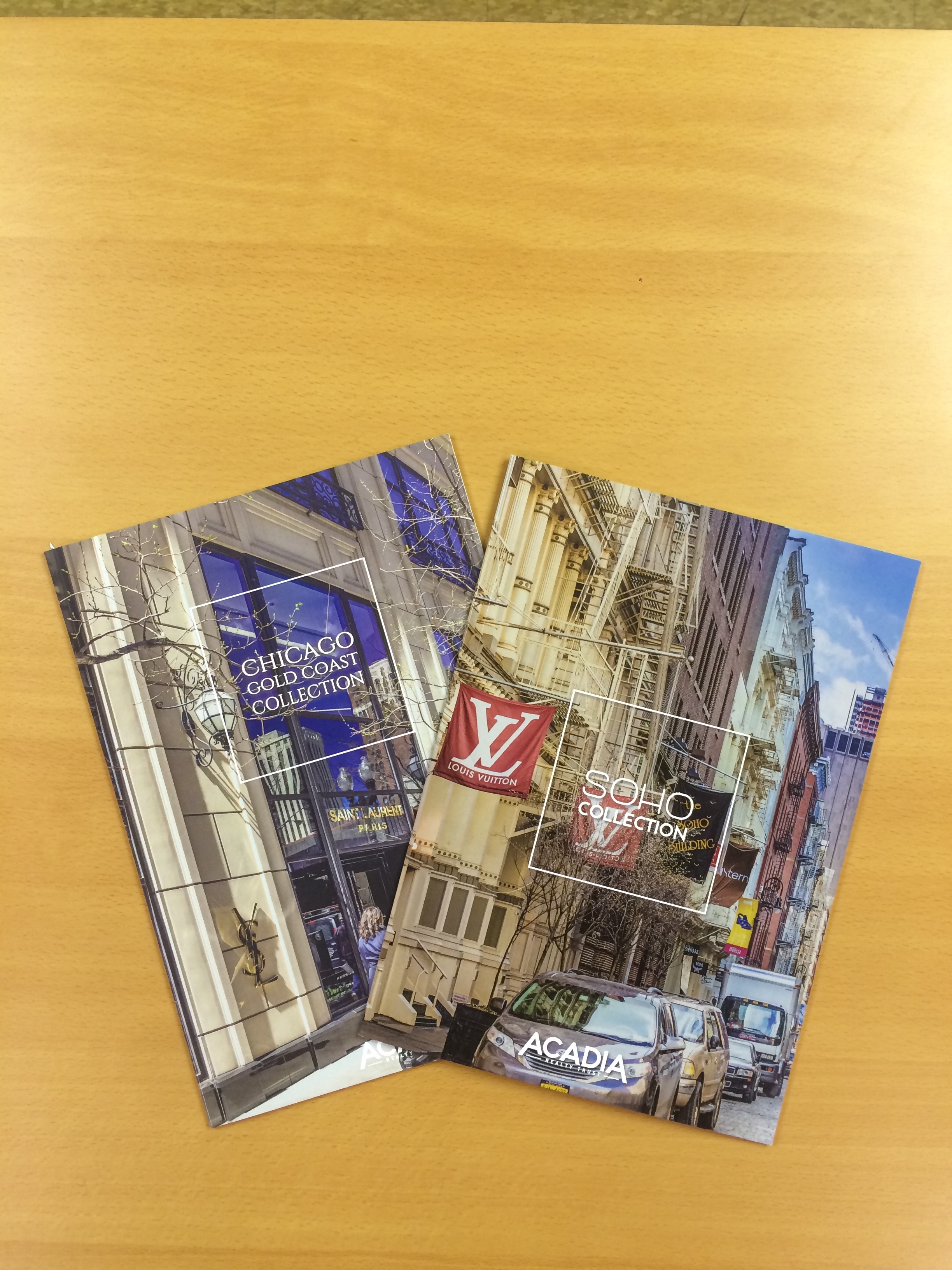 Printed lookbook pamphlet stitched