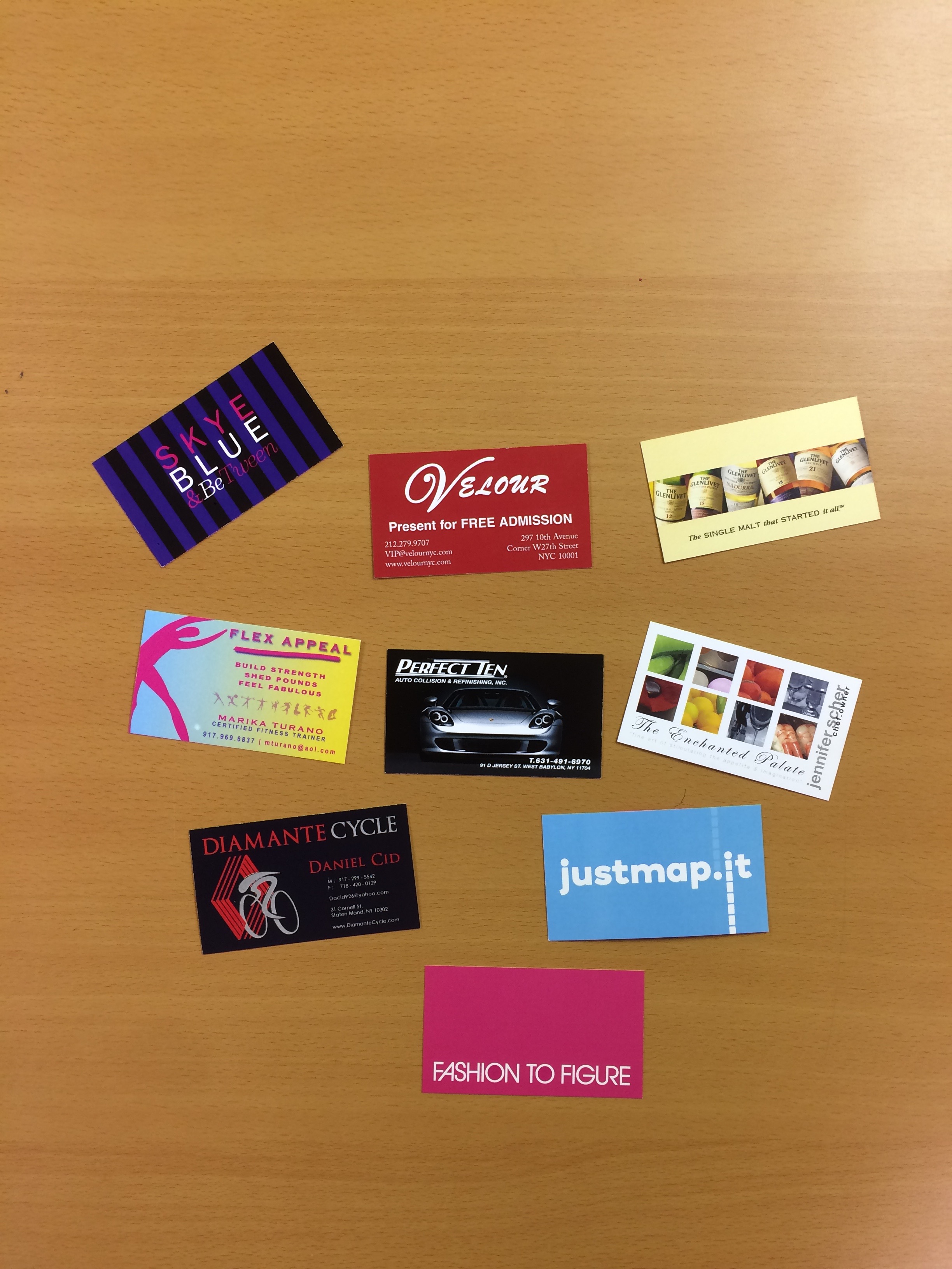 Soft touch laminated business cards