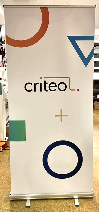 Rollup virtual meeting backdrop bannerstand