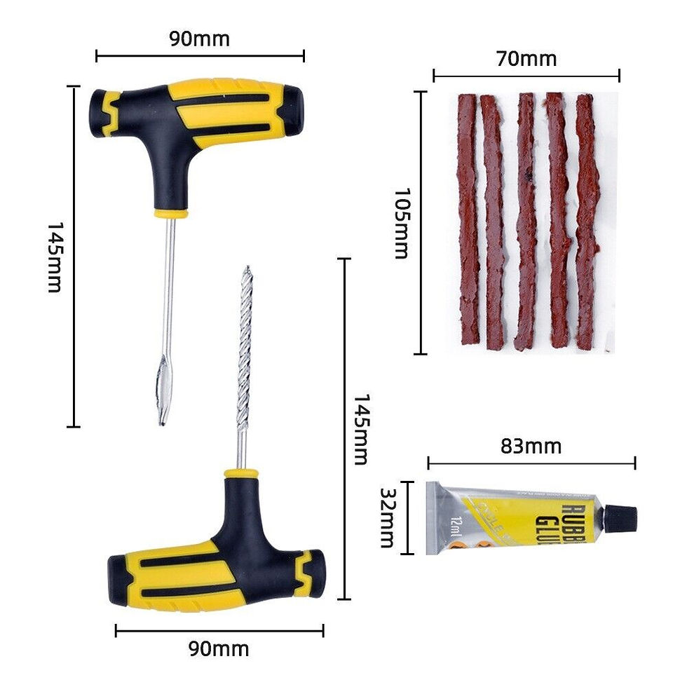 Thumbnail: 68pc Tire Repair Kit DIY Flat Tire Repair Car Truck Motorcycle Home Plug Patch