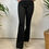Miniatura: Pantalone Nero Bootcut in Cotone Elasticizzato