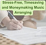 Logo graphic for the online course, Stress-Free, Timesaving and Moneymaking Music Arranging.