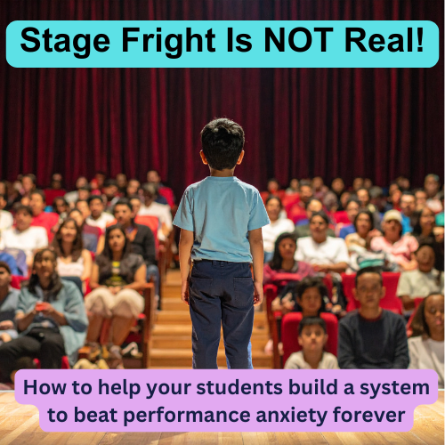 Stage Fright Is Not Real logo graphic