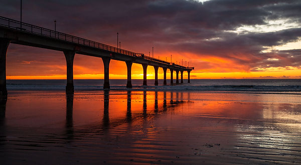 New Brighton Pier at sunrise