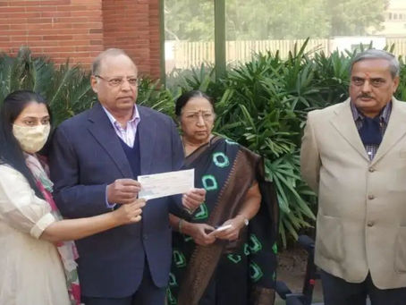 राम मंदिर निर्माण के लिए जयपुर के पोद्दार परिवार ने ' में भेंट की 1 करोड़ 1 लाख रुपए की राशि