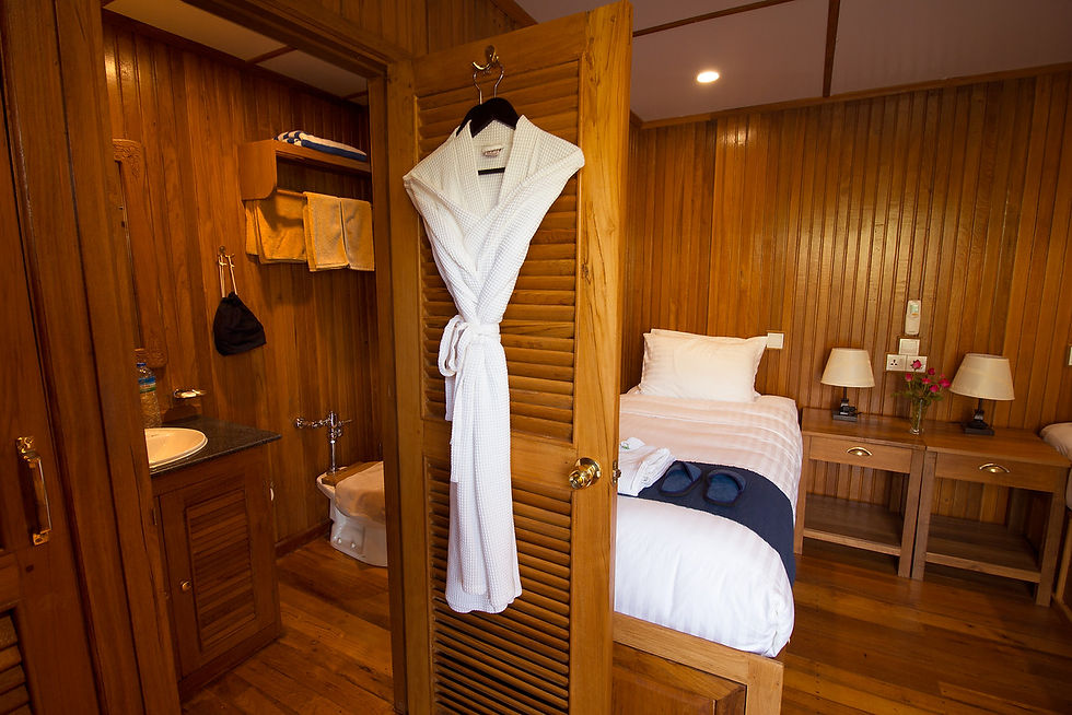 RV Kindat Pandaw - Cabin and Bathroom