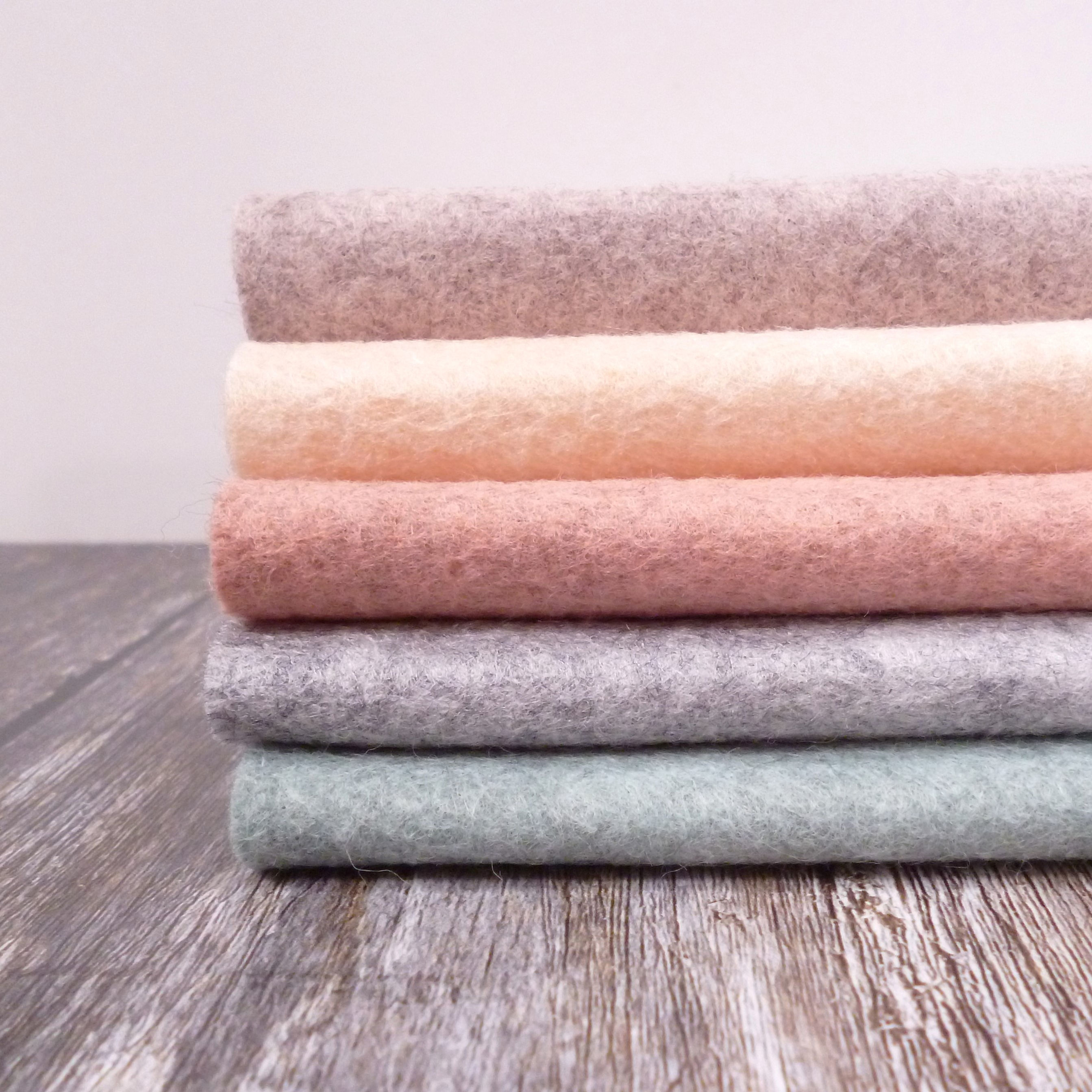 Blush :: Heathered Felt Pack :: 5 colours