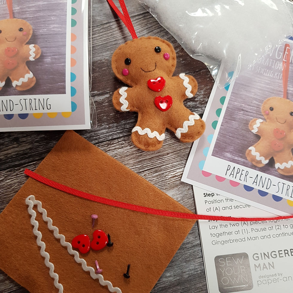 Thumbnail: Gingerbread Man Mini Kit : Red Hearts