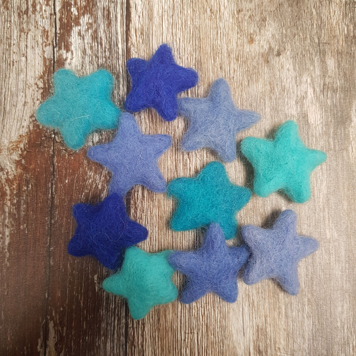 Felt Star Packs :: Blues (10x stars)