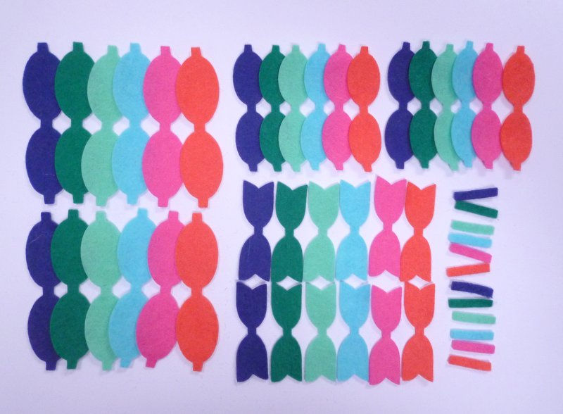 Thumbnail: Die Cut Pack :: Mini Bows :: Tropical