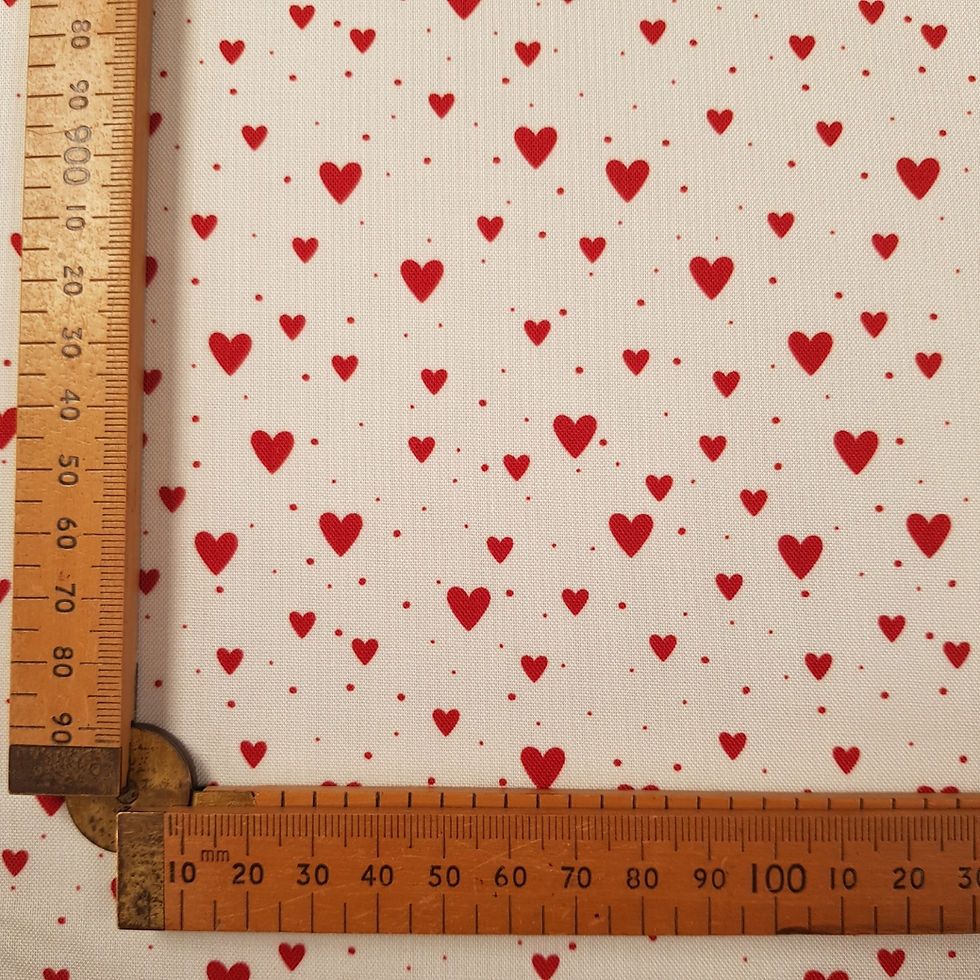 Thumbnail: Fabric Felt :: Nordic Noel :: Hearts on Natural