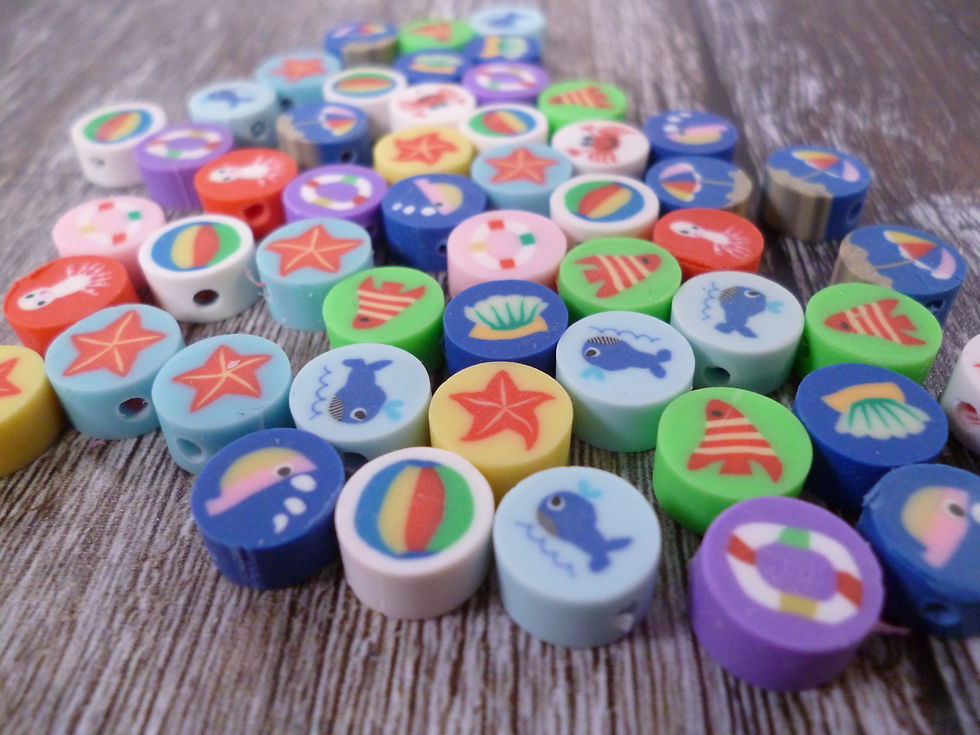 Thumbnail: Seaside beads :: pack of 50