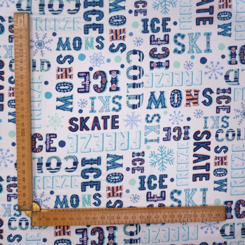 Thumbnail: Fabric :: Snow Happy :: Frosty Fonts