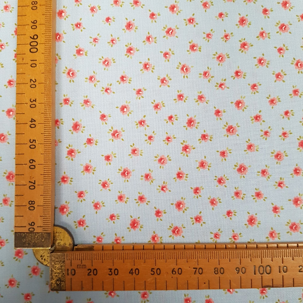Thumbnail: Fabric :: Memory Lane :: Tiny Roses Pale Blue