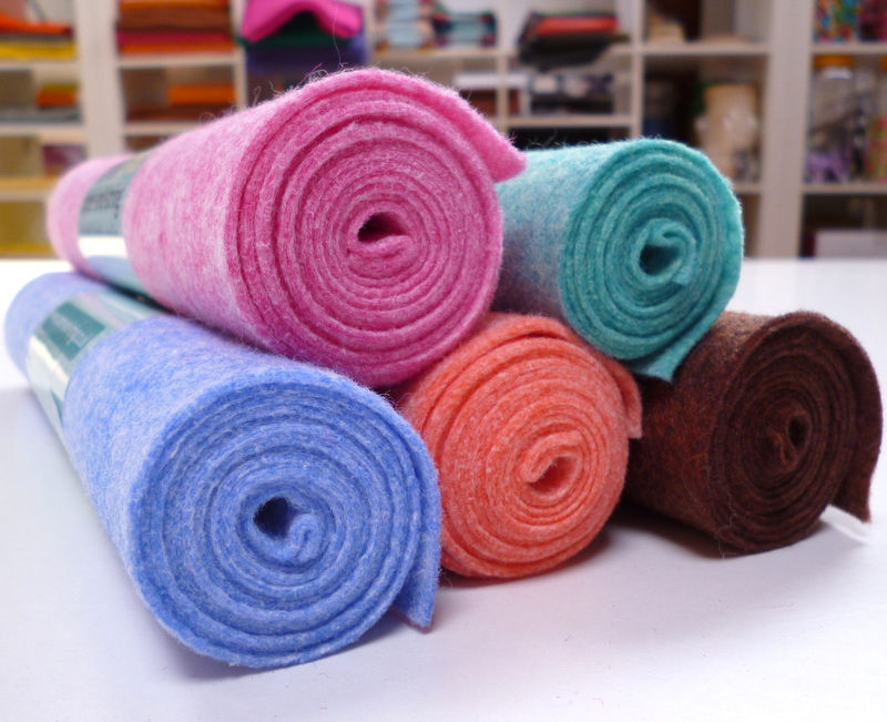 Thumbnail: A complete set of Heathered felt MINI ROLLS