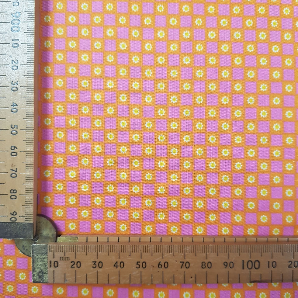 Thumbnail: Fabric :: Animal Animal :: Flower Check Orange